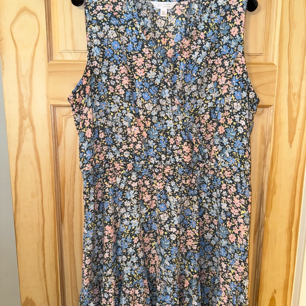 LC Lauren Conrad Ruffled Floral Dress - Blue, Pink, Yellow